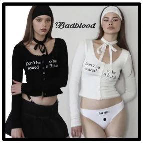 BADBLOOD  |Casual Style Logo Cardigans