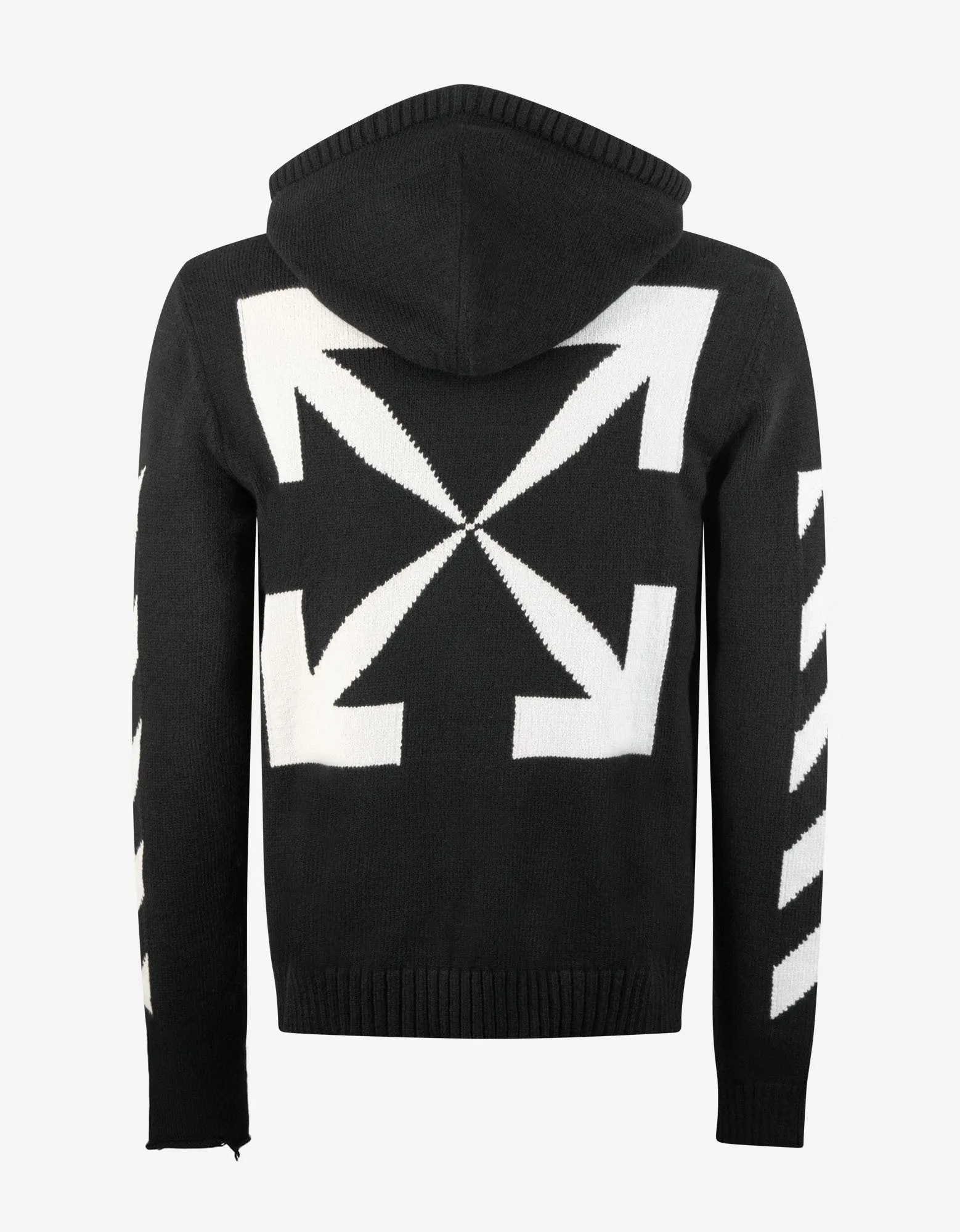 Black Arrows Hooded Zip Cardigan