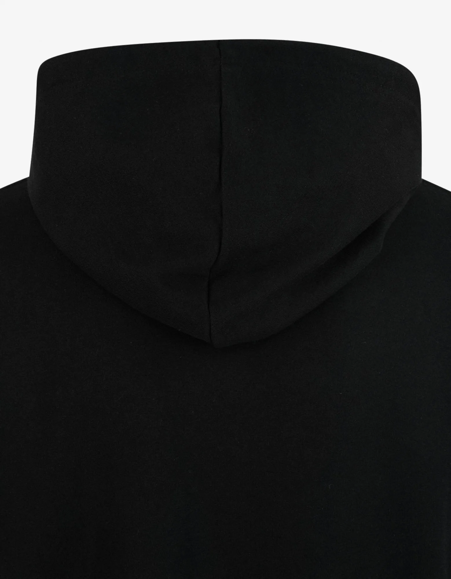 Black Regular Fit Hoodie with Patches