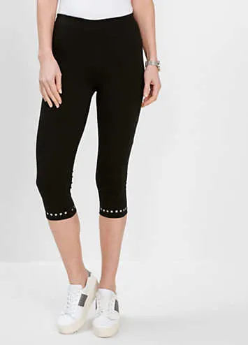 bonprix Studded Cropped Leggings | Kaleidoscope