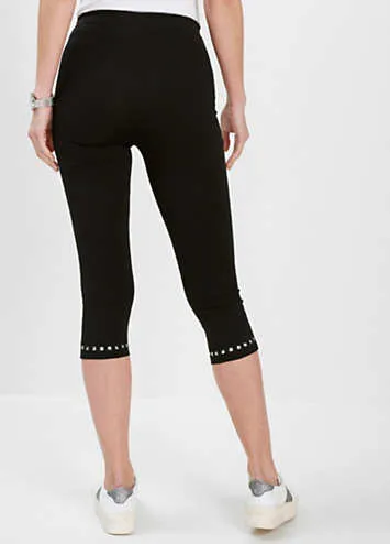 bonprix Studded Cropped Leggings | Kaleidoscope