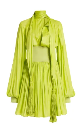 Bottega Veneta Tassel-Detailed Chintzed Mini Dress