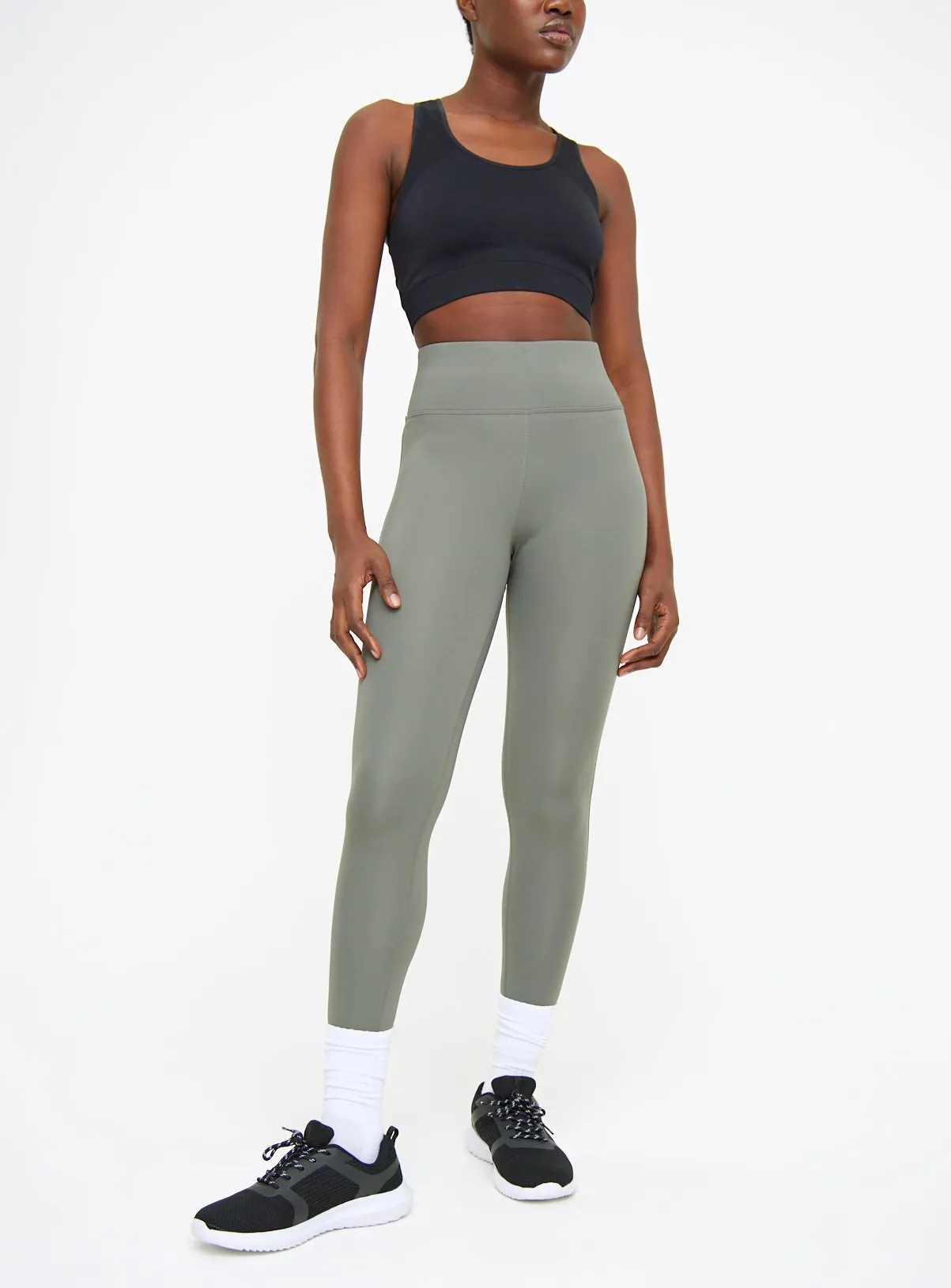 Buy Active Khaki Performance Leggings L | Sports leggings | Tu