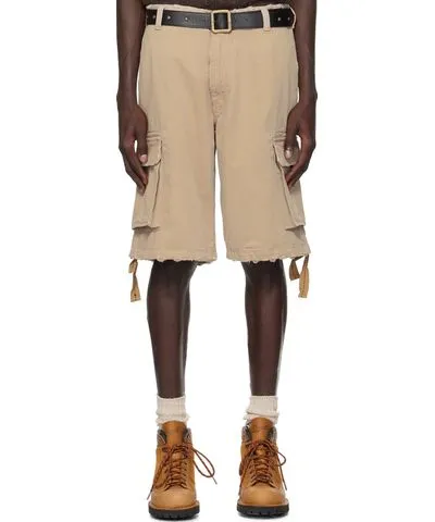 ERL CLOTHING Beige Classic Cargo Shorts