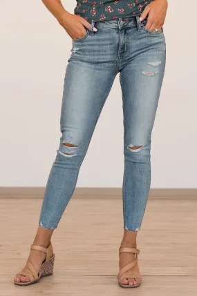 Eunina Mid-Rise Skinny Jeans- Malia Wash