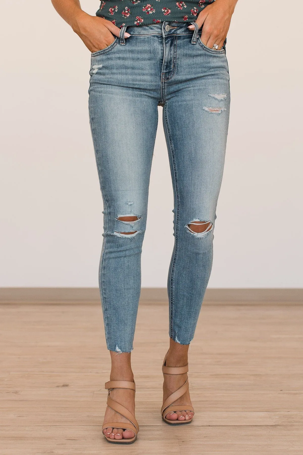 Eunina Mid-Rise Skinny Jeans- Malia Wash