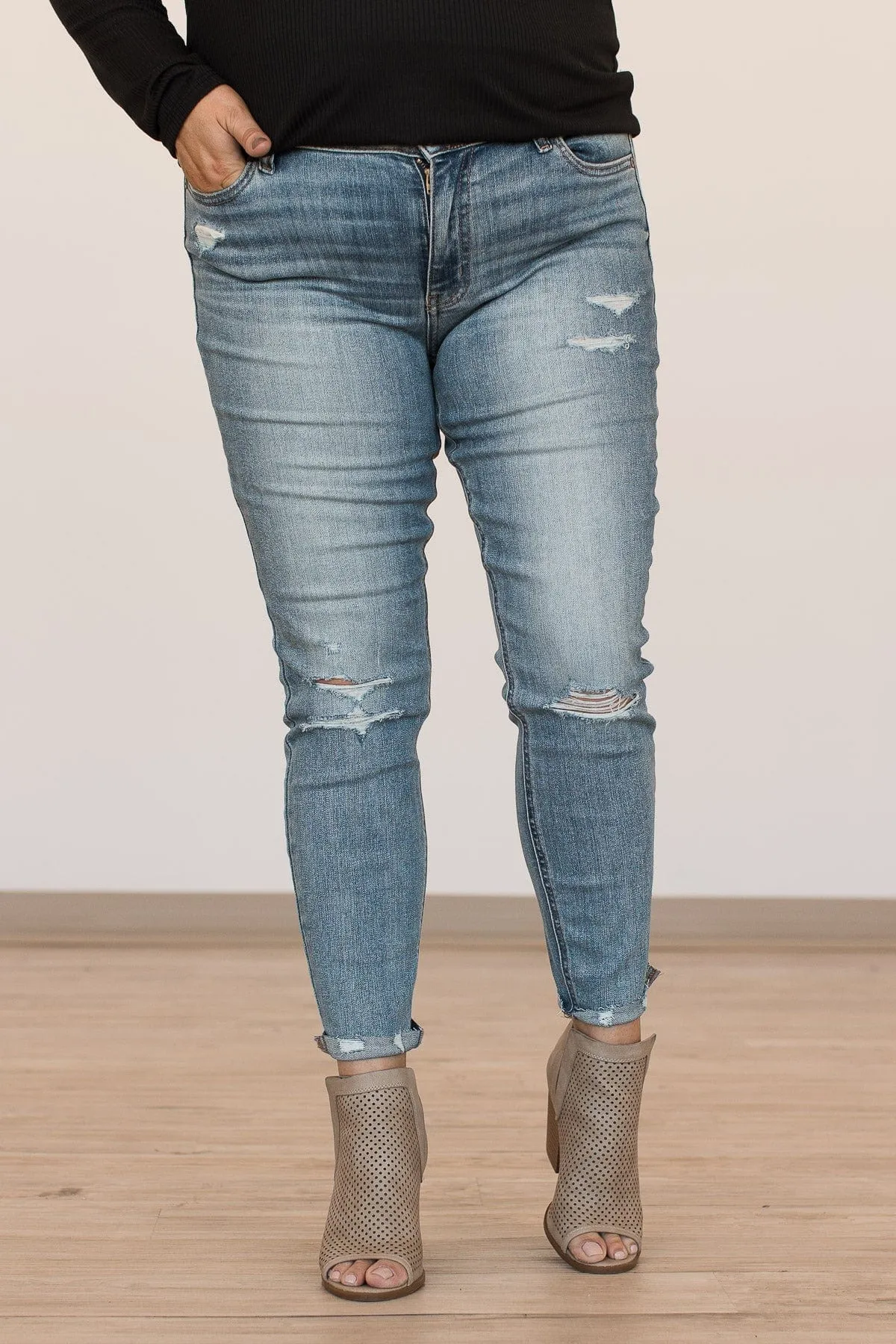 Eunina Mid-Rise Skinny Jeans- Malia Wash