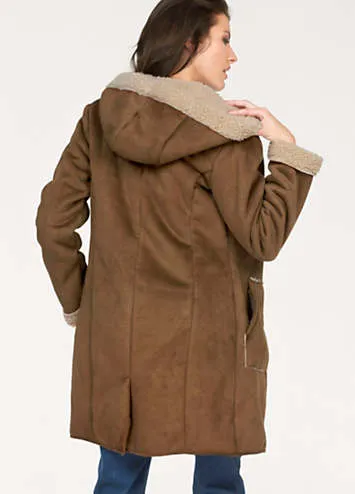 Faux Suede Coat by Aniston | Look Again