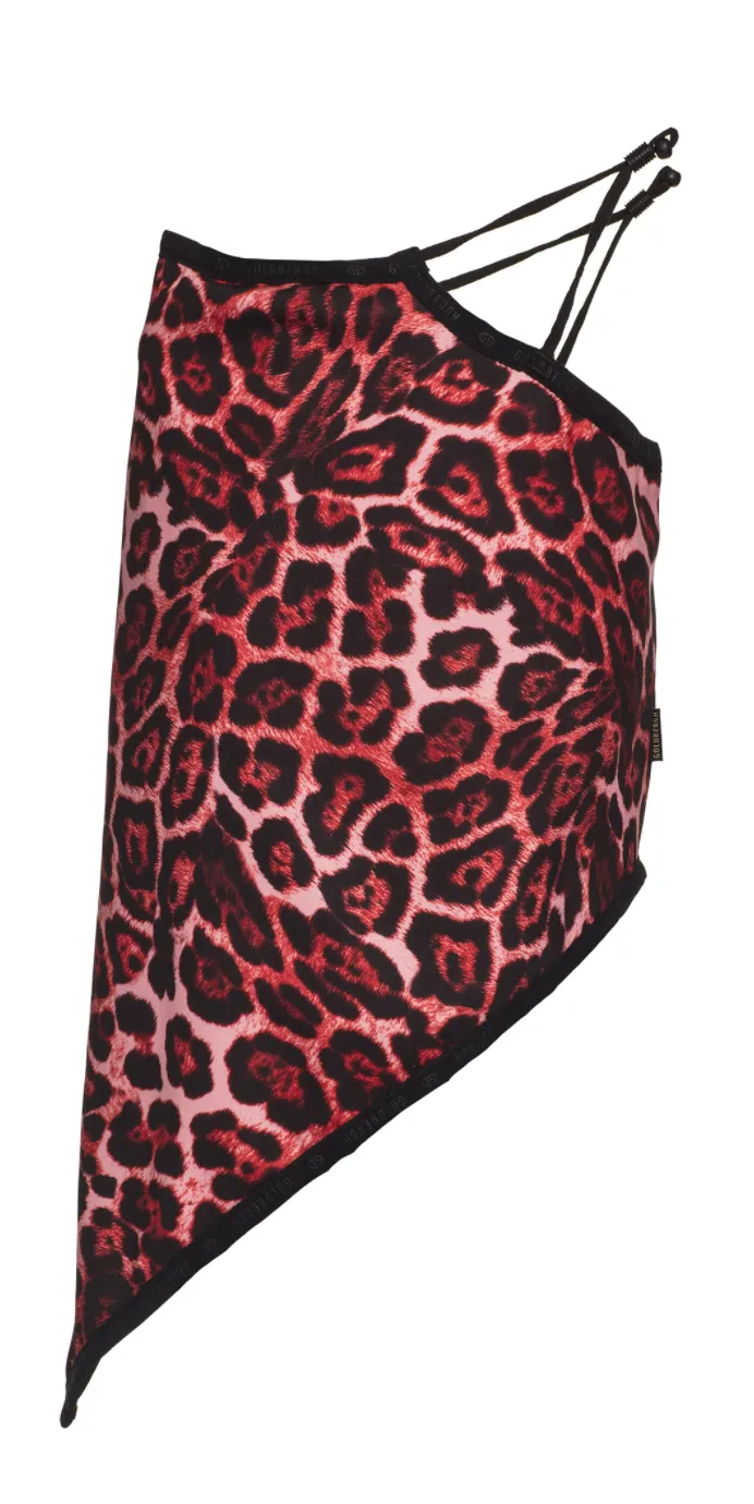 Goldbergh Marf Red Leopard Print Face Mask