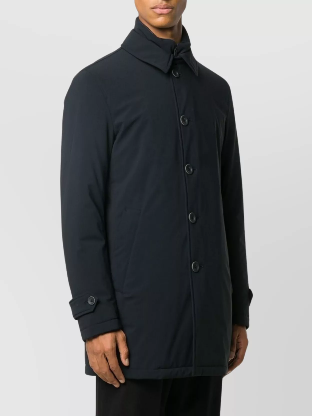 Herno   Padded single-breasted coat side pockets