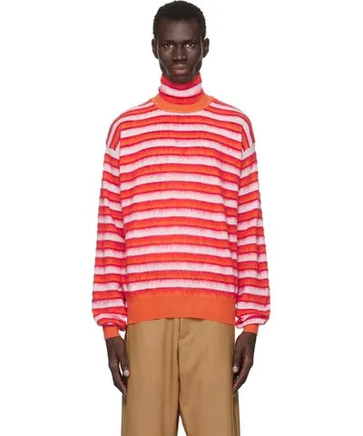 Marni Orange Striped Sweater