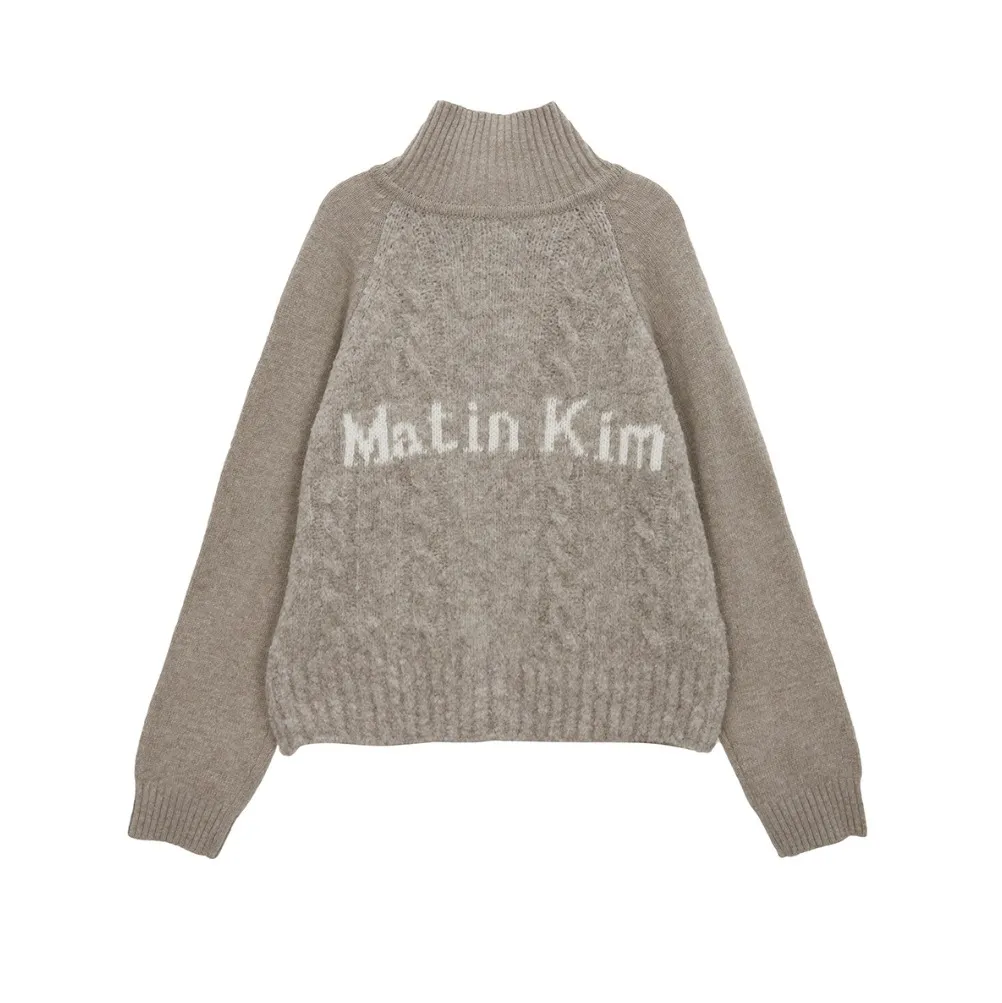 Matin Kim  |Casual Style Street Style Logo Cardigans