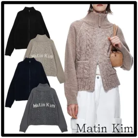 Matin Kim  |Casual Style Street Style Logo Cardigans