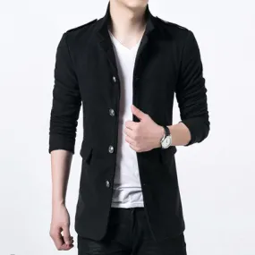 Men Trench Men Jackets Slim Fits Long Casual Coats Men's Thick Outwears Plus Size Quality SM6