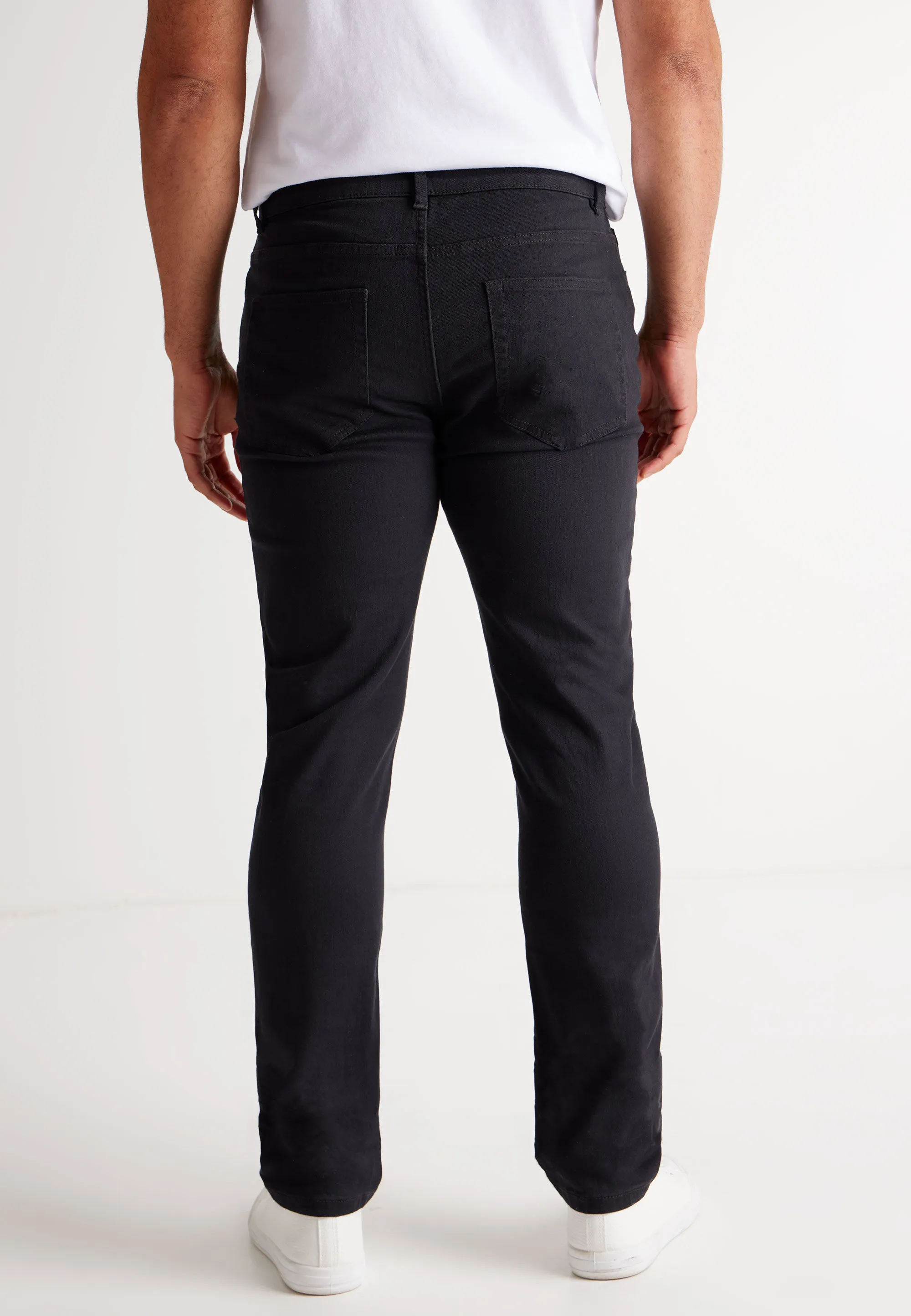 Mens Black Stretch Slim Jeans