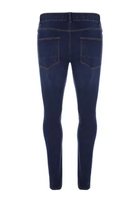 Mens Dark Blue Stretch Skinny Jeans-