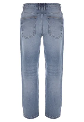 Mens Light Blue Loose Fit Jeans 