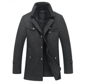 New Winter Wool Coat Slim Fit Jackets