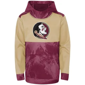 Outerstuff Youth Seminole Logo Color Blocked Performance Hood with - Garnet/Gold