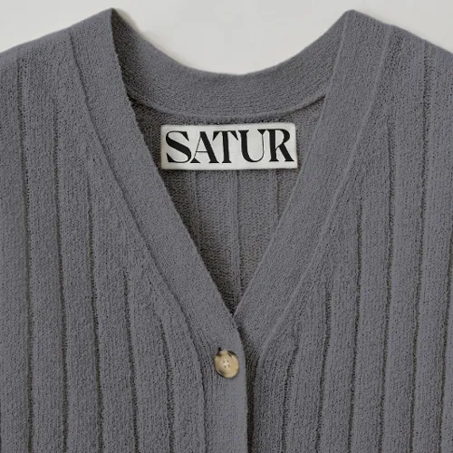 SATUR  |Street Style Logo Cardigans