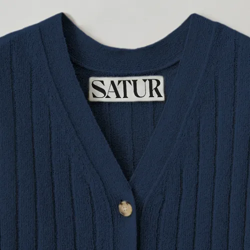 SATUR  |Street Style Logo Cardigans