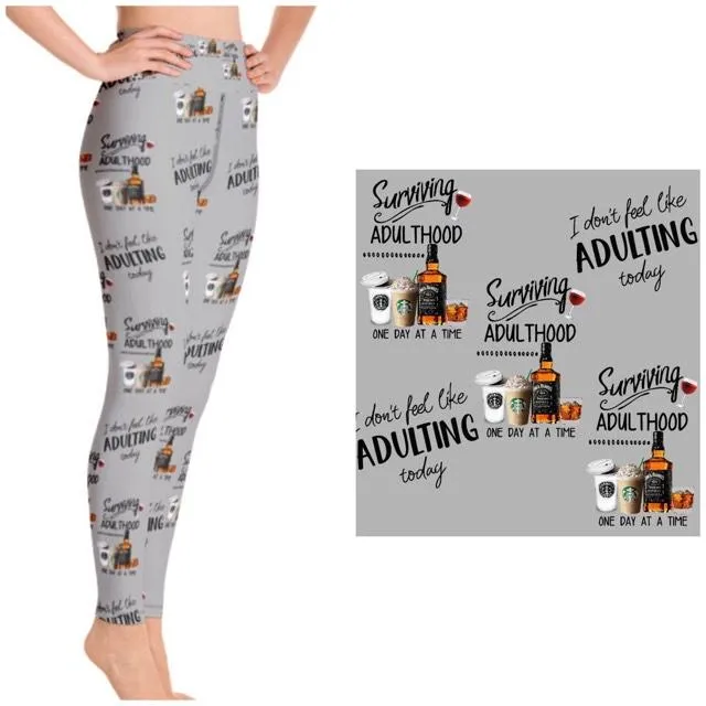 Surviving Adulthood Leggings