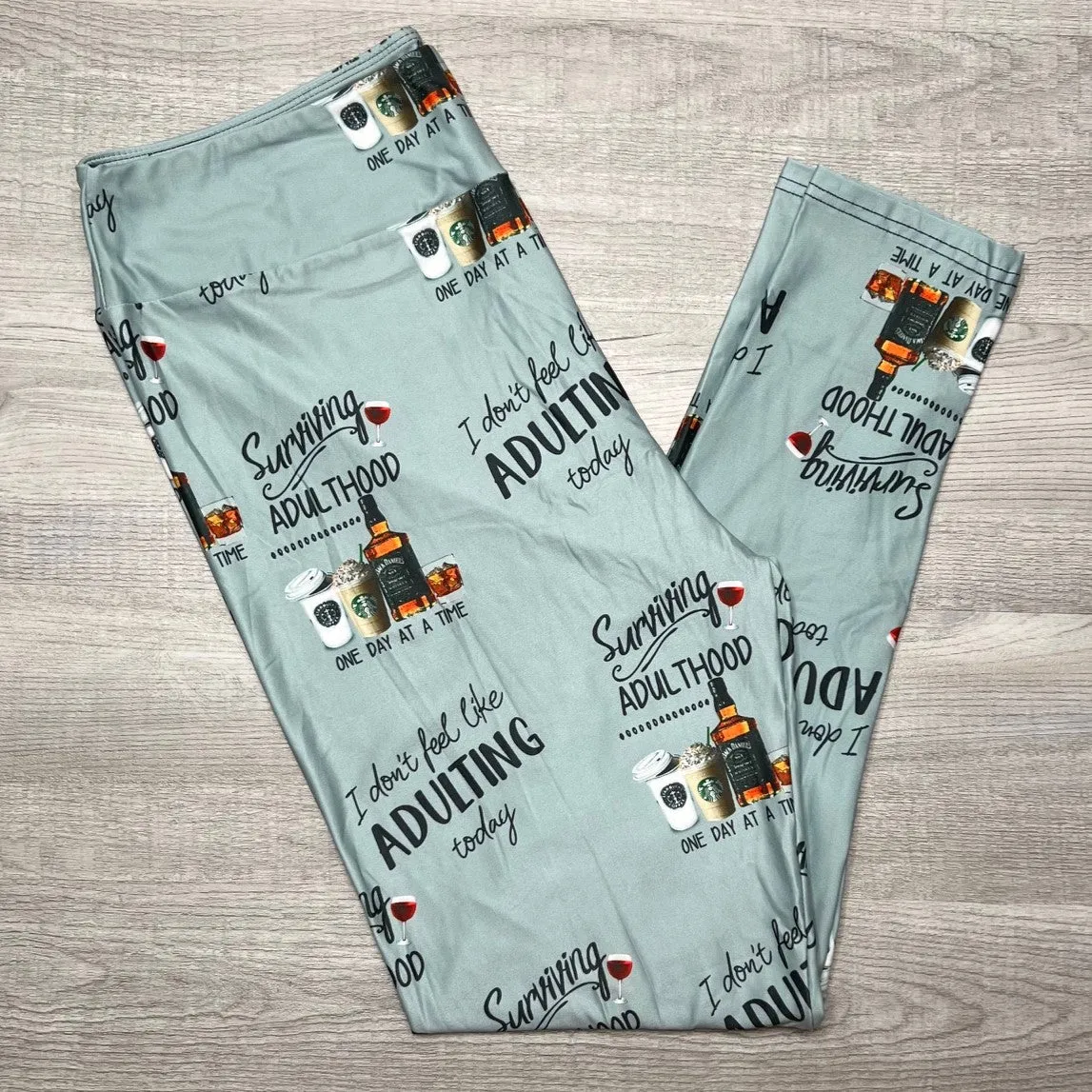 Surviving Adulthood Leggings