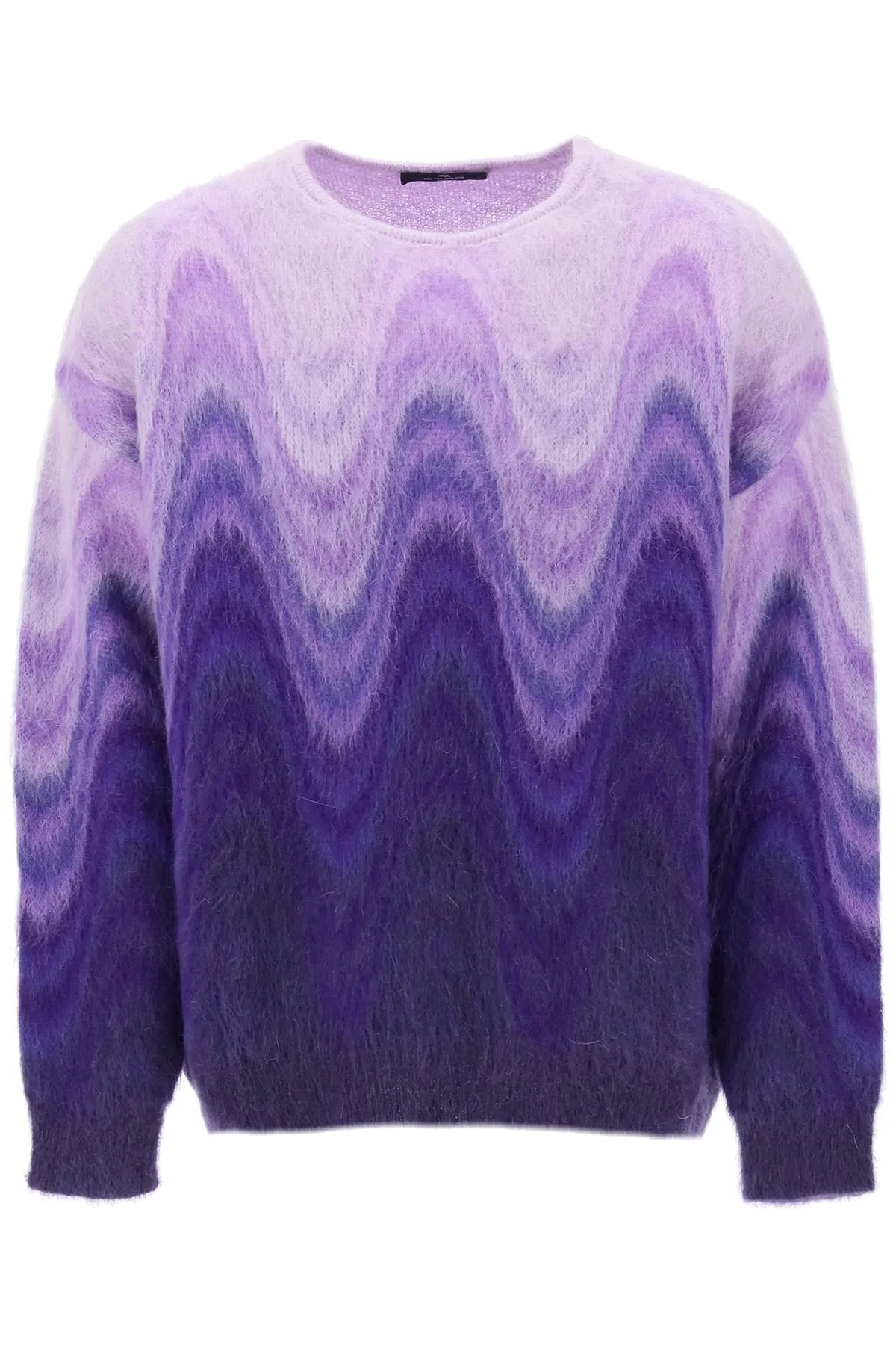 Sweater In Gradient Brushed Mohair Wool