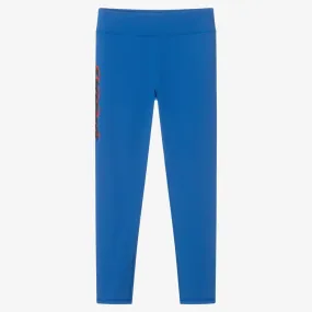 Teen Girls Blue Logo Leggings