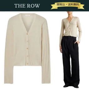 The Row  |Stripes Casual Style Silk Linen Long Sleeves Plain