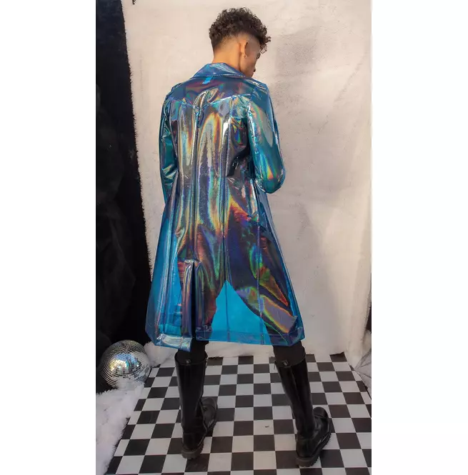 Transparent PVC Vinyl Trench Coat