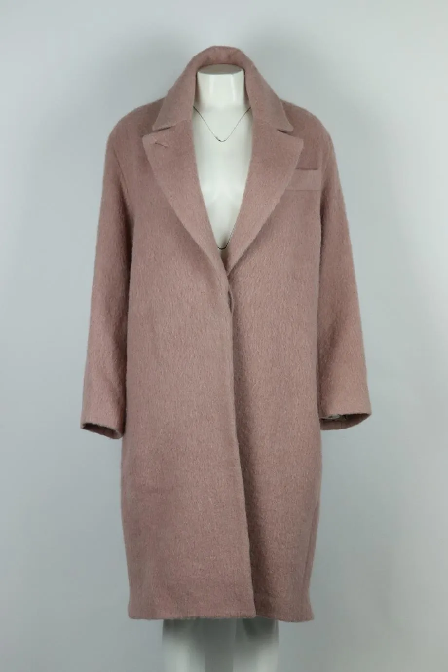 VINCE BRUSHED WOOL BLEND COAT MEDIUM