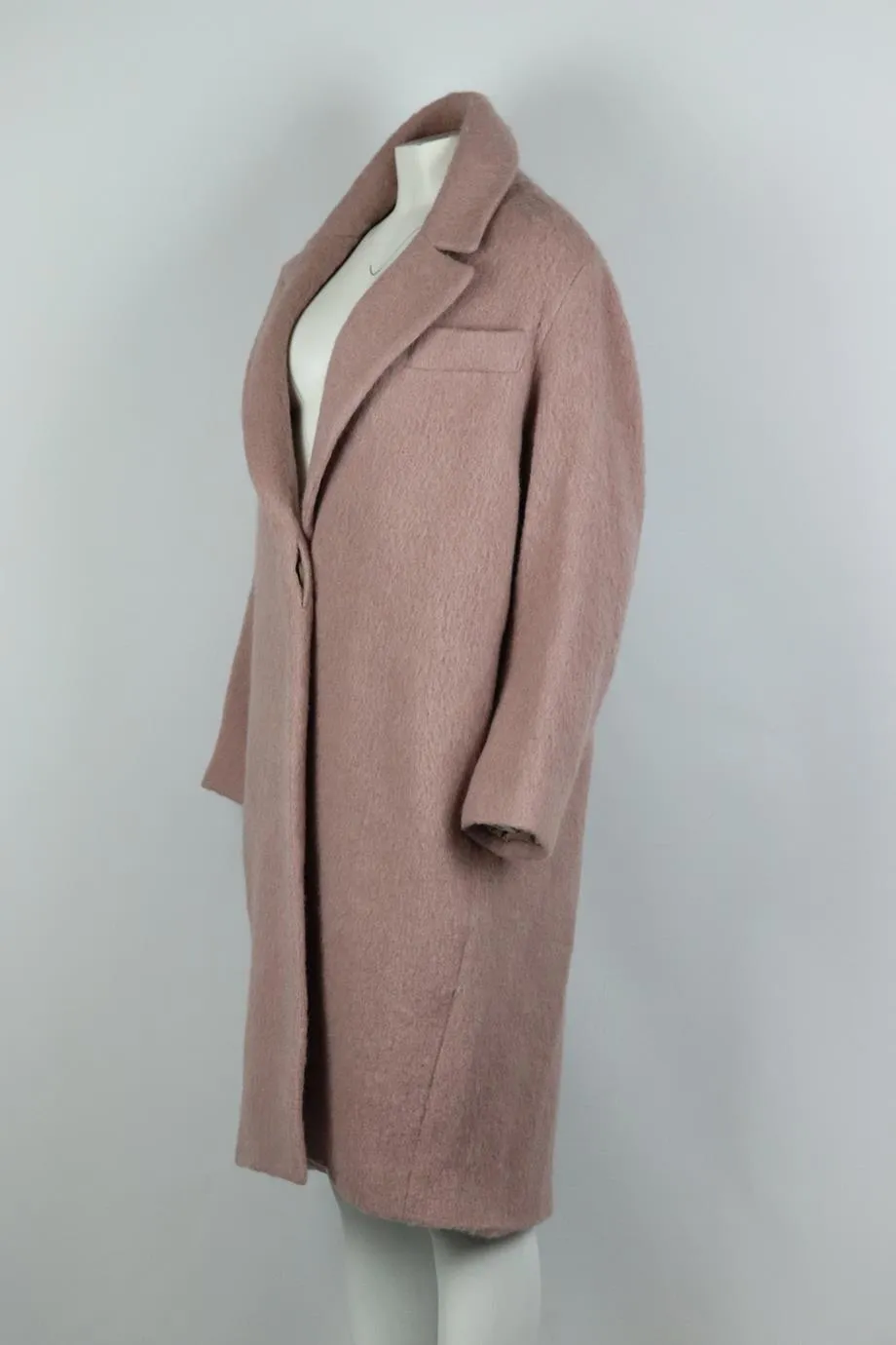 VINCE BRUSHED WOOL BLEND COAT MEDIUM