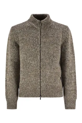 WOOL-BLEND TURTLENECK CARDIGAN