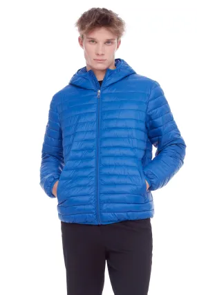 YOHO MEN'S | MEN'S VEGAN DOWN (RECYCLED) LIGHTWEIGHT PACKABLE PUFFER, COBALT